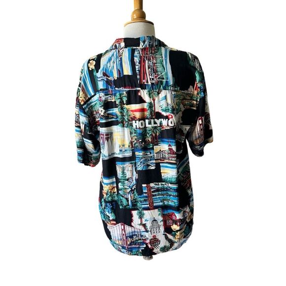Vintage Paradise Found Hollywood Hawaiian Shirt - Large - Picture 3 of 6